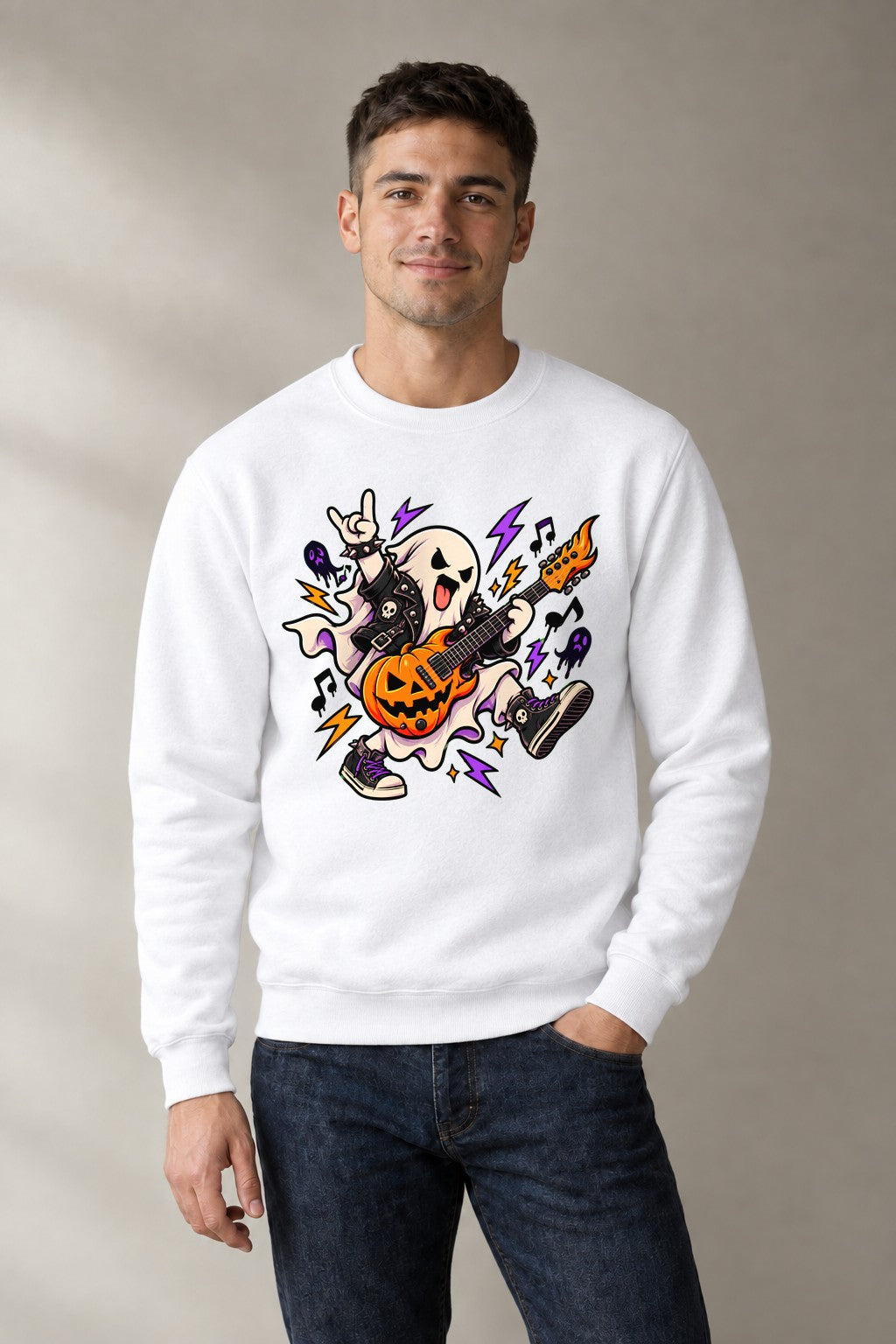 Rock Ghost Pumpkin - White