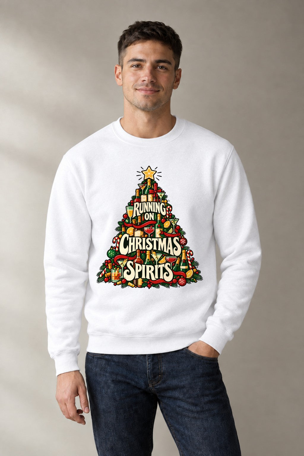 Christmas Spirits Bottle Tree - White