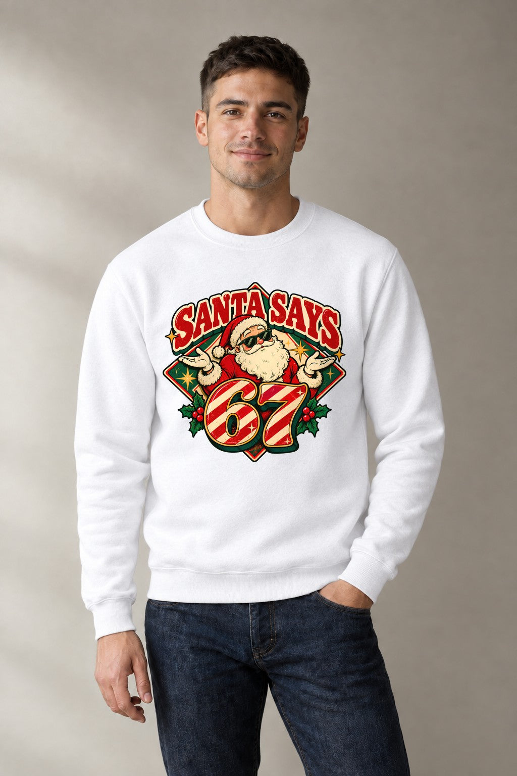 Santa Says 67 - White