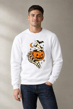 Skeleton Pumpkin Coffee - White