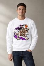 Skeleton Witch Dinosaur Rider - White