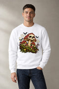 Skull Mushroom Halloween - White