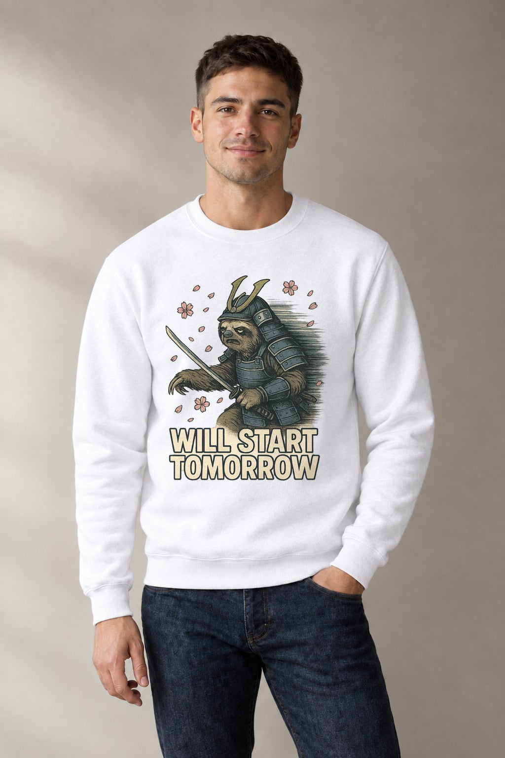 Sloth Samurai Warrior - White