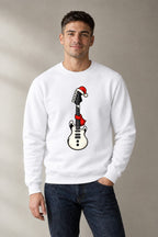 Snowman Guitar Christmas - White