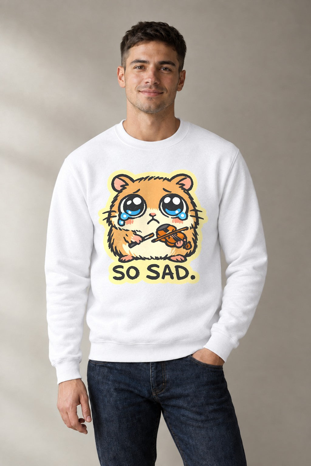 So Sad Hamster - White