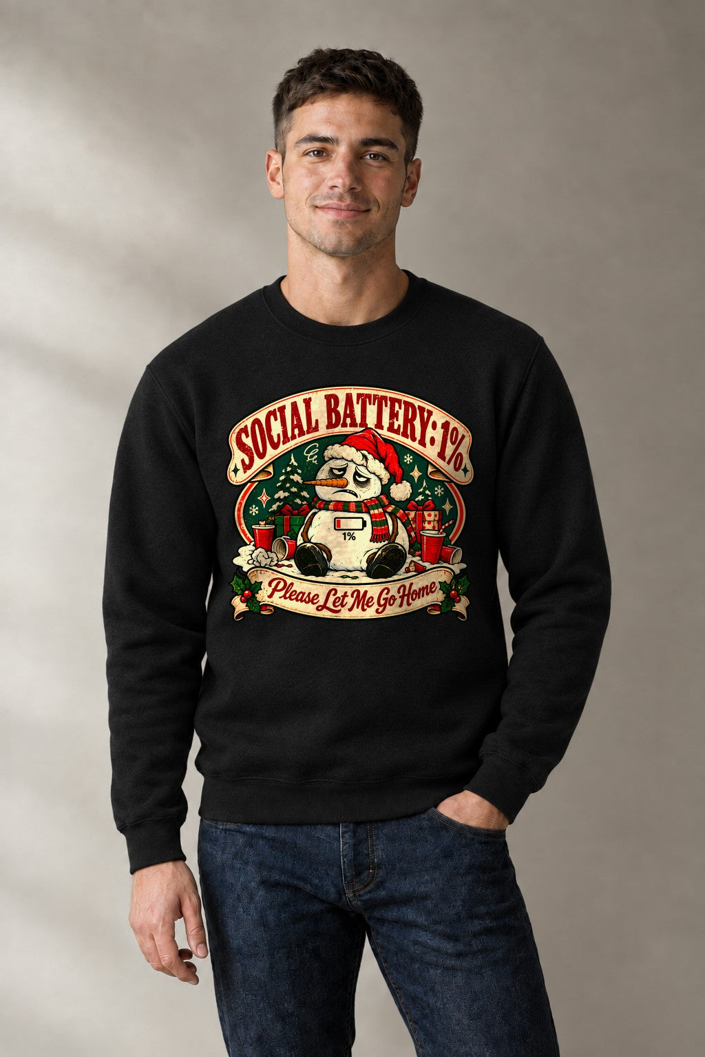 Social Battery Low - Black