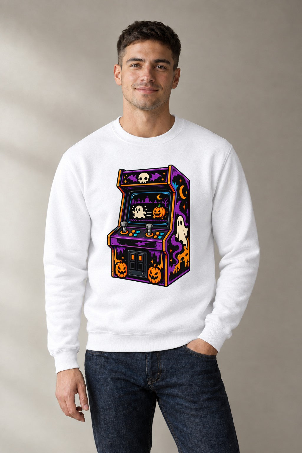 Spooky Arcade Machine - White
