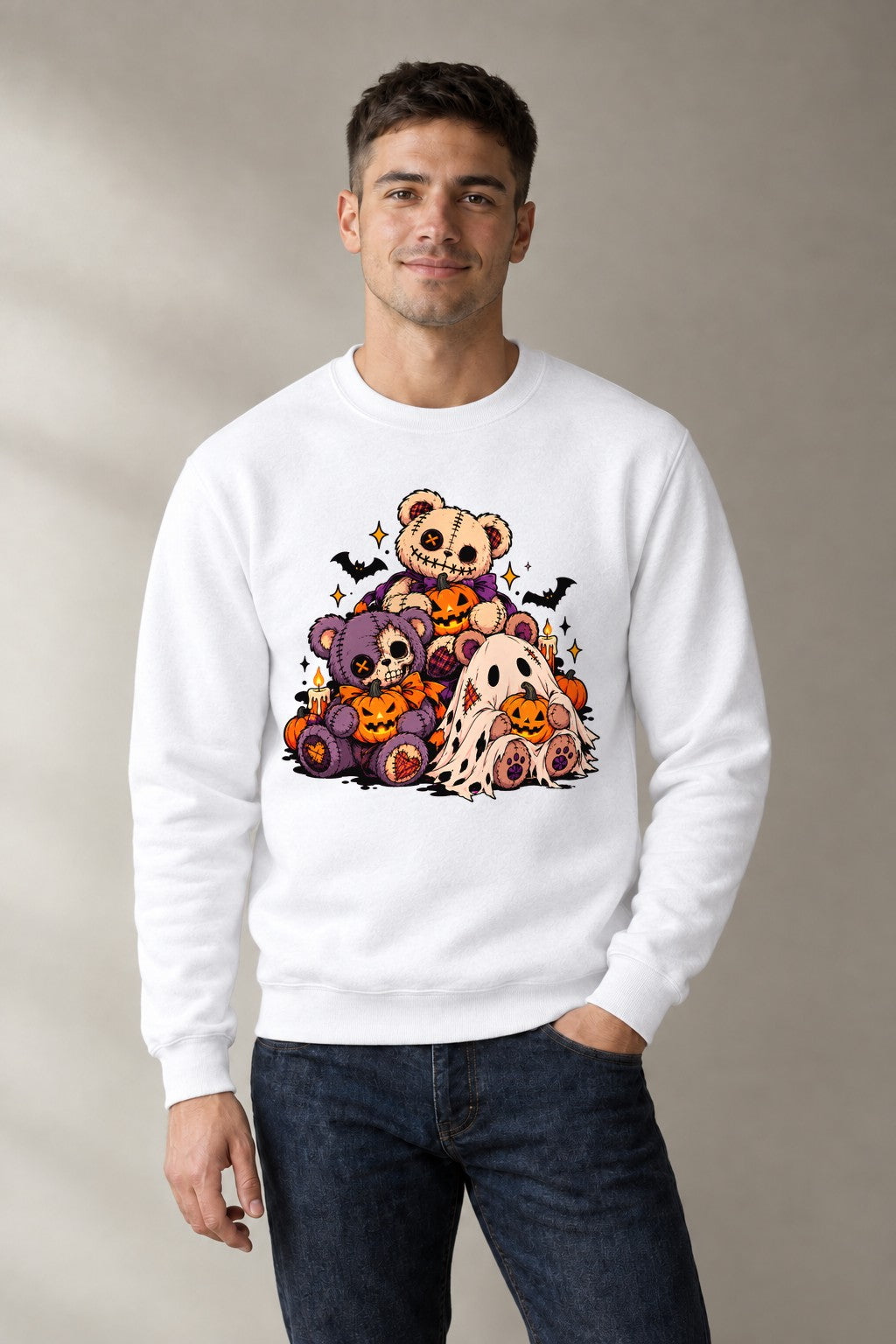 Spooky Teddy Bears - White