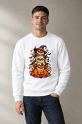 Stacked Halloween Owls - White