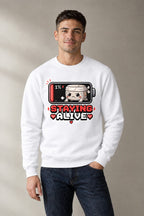 Staying Alive - Low Battery 1 Percen - White
