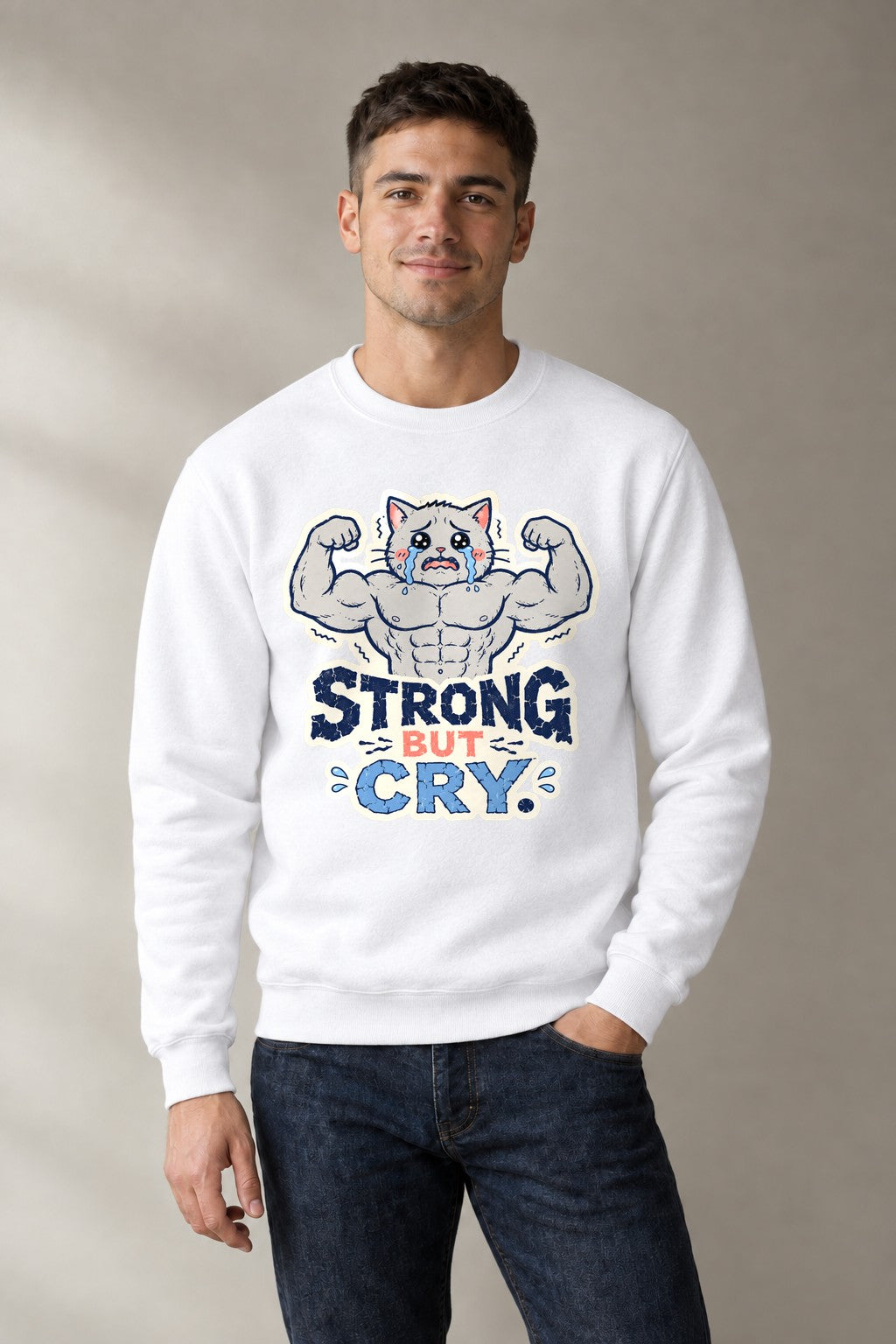 Strong But Cry - White