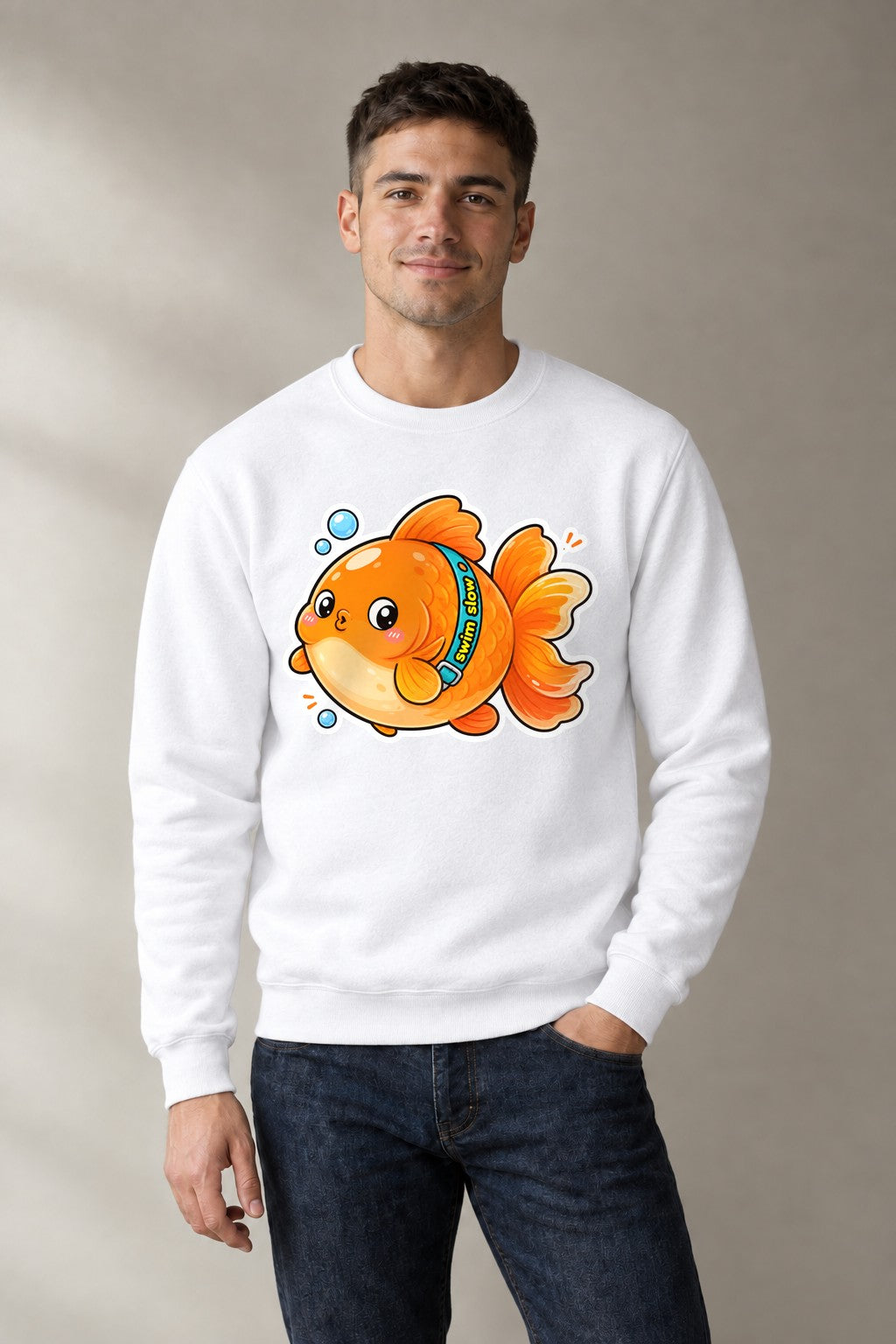 Swim Slow Fish - White