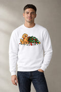 Tangled Christmas Dog - White