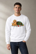 Tangled Christmas Dog - White