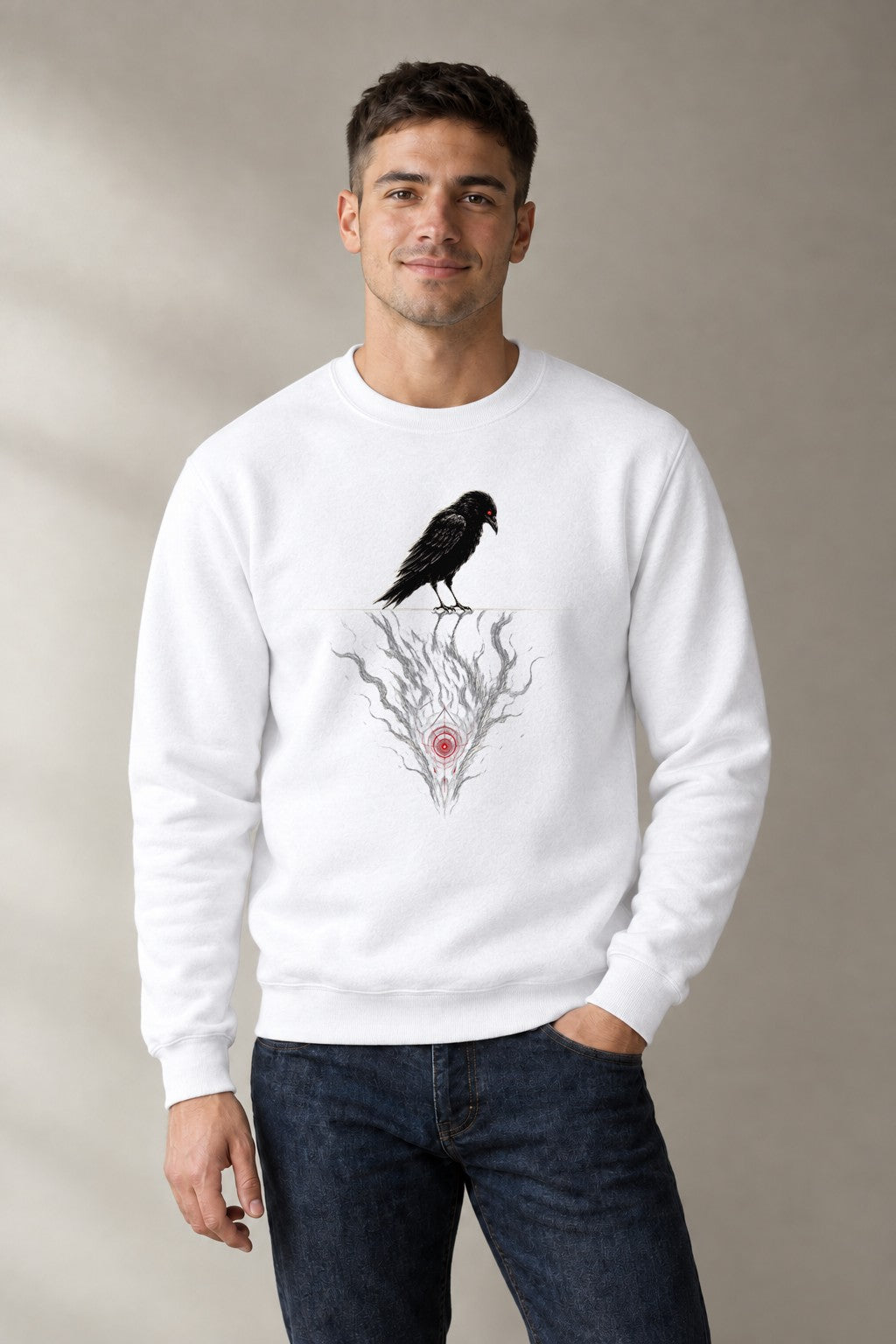 Targeted Crow - White
