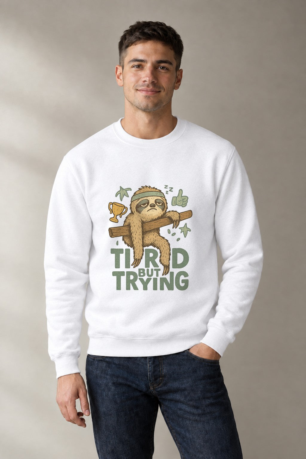 Tired But Trying - White