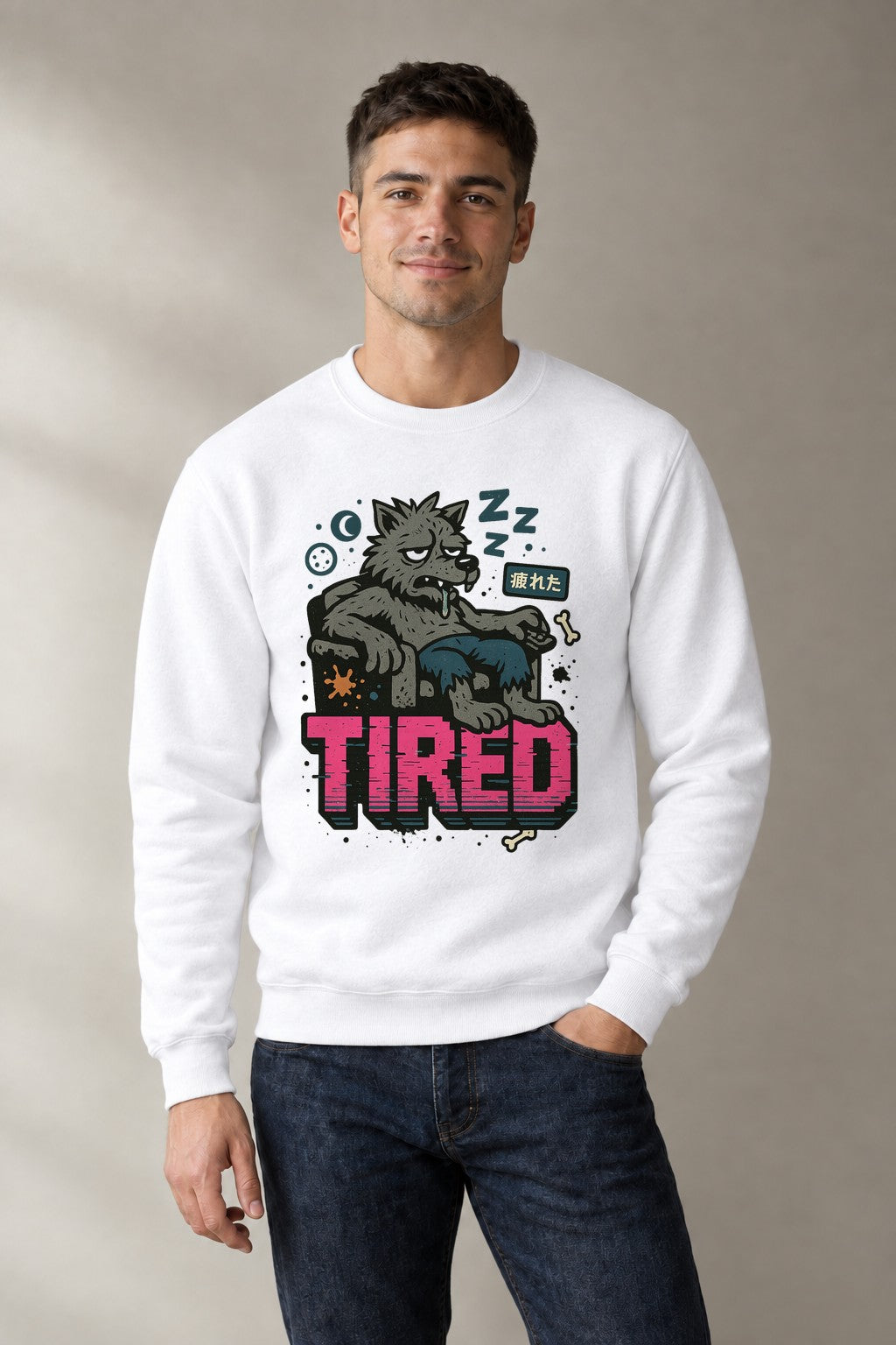 Tired Wolf - White