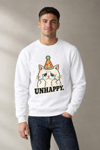 Unhappy Birthday Cat - White