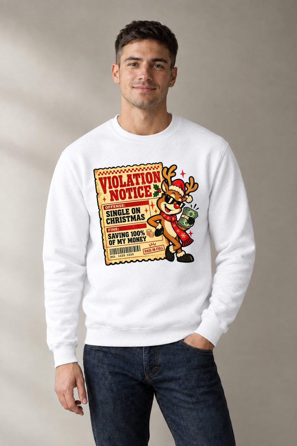 Violation Notice Reindeer - White
