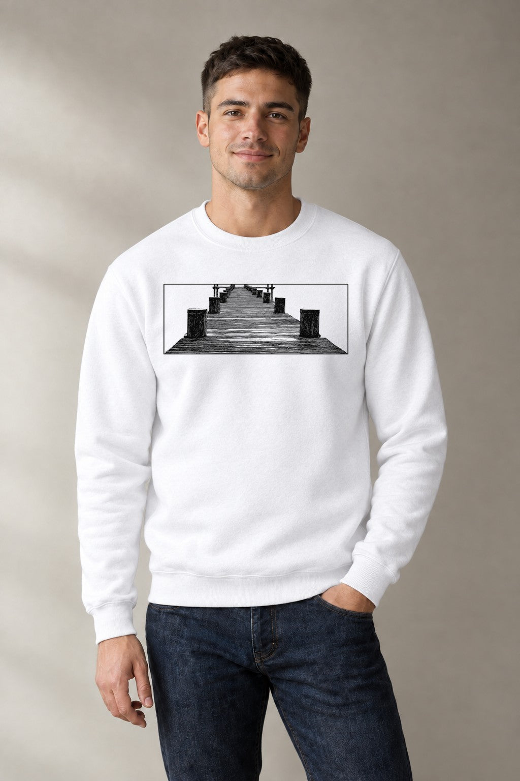 Weathered Dock - White
