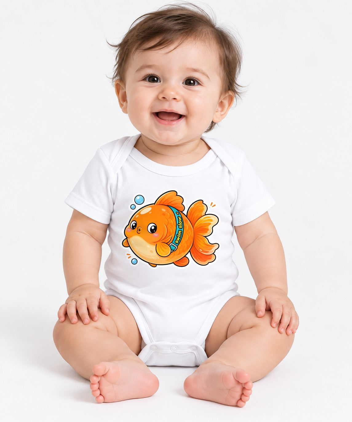 Swim Slow Fish - White