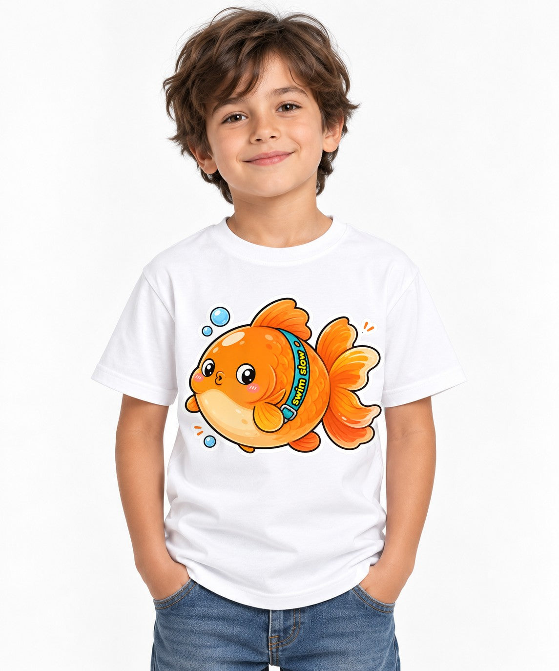 Swim Slow Fish - White