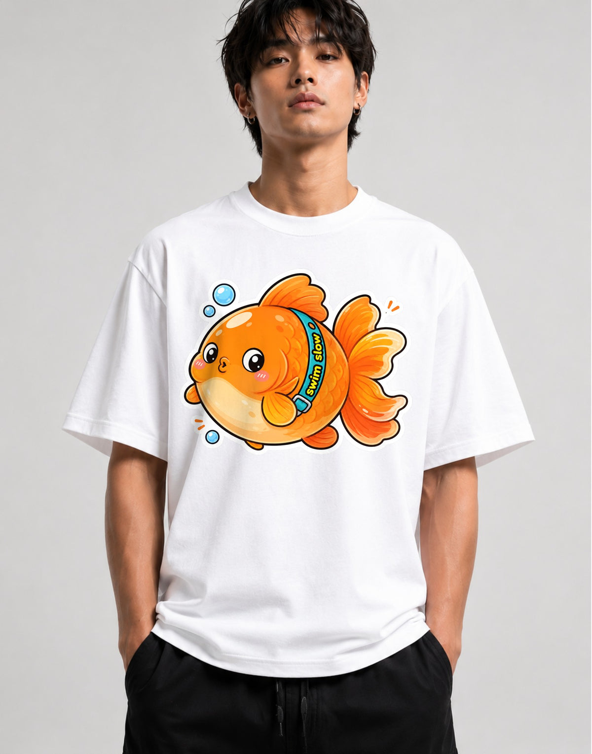 Swim Slow Fish - White