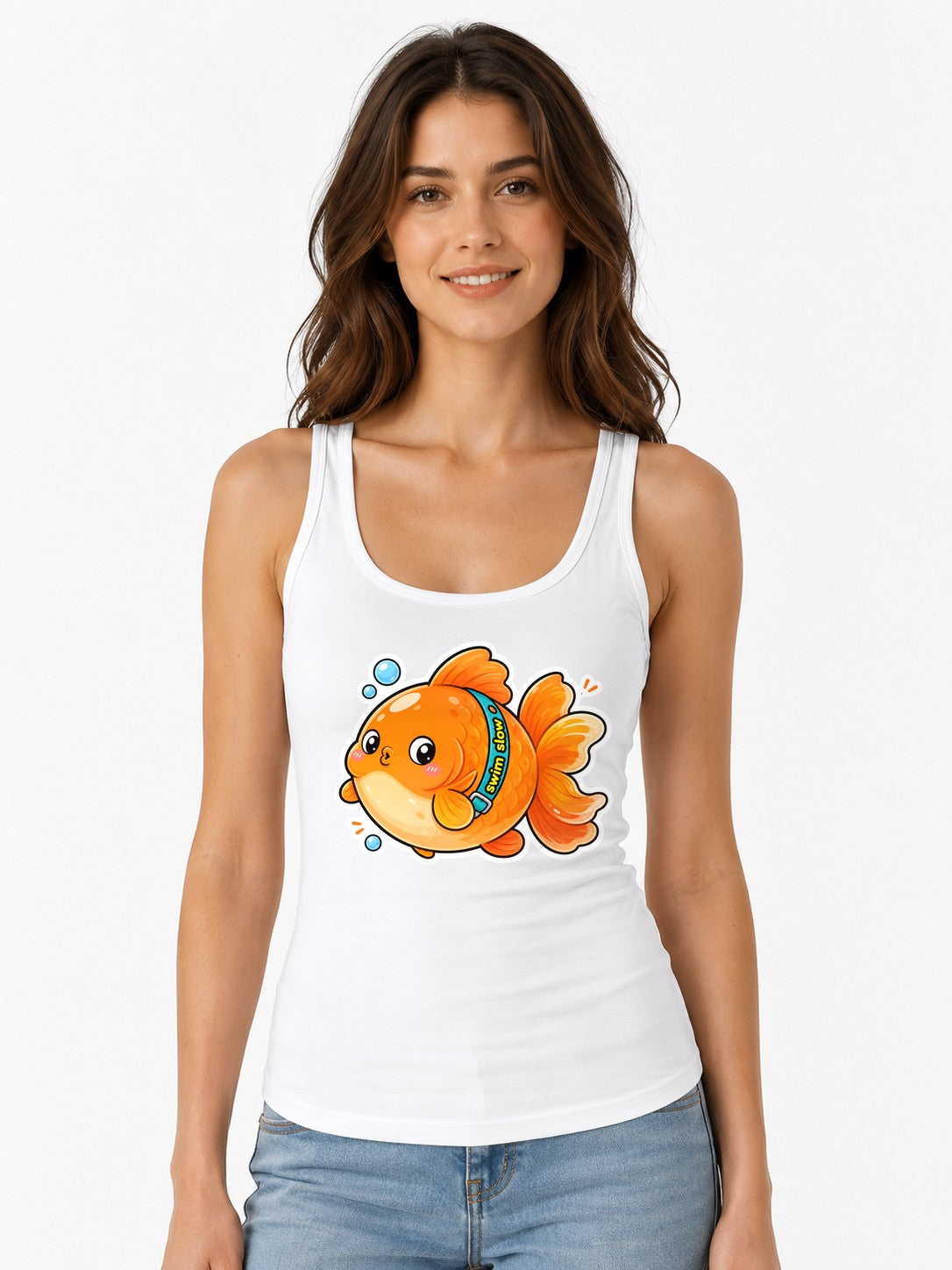 Swim Slow Fish - White
