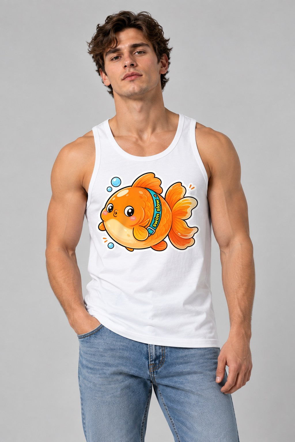 Swim Slow Fish - White