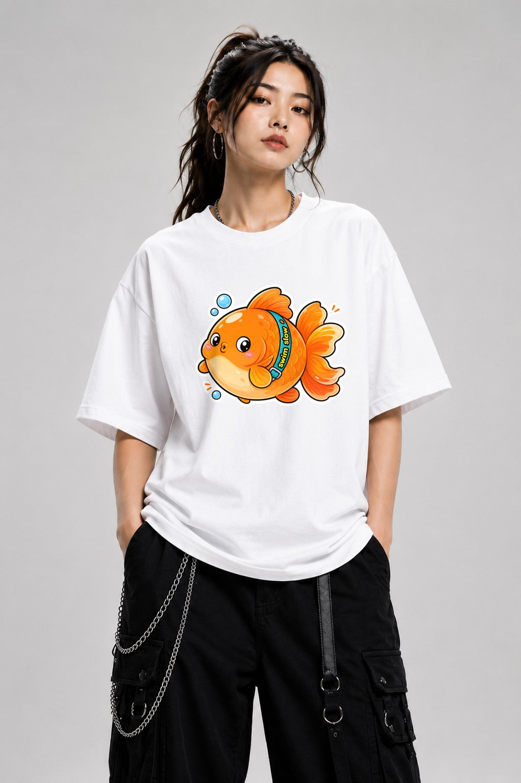 Swim Slow Fish - White