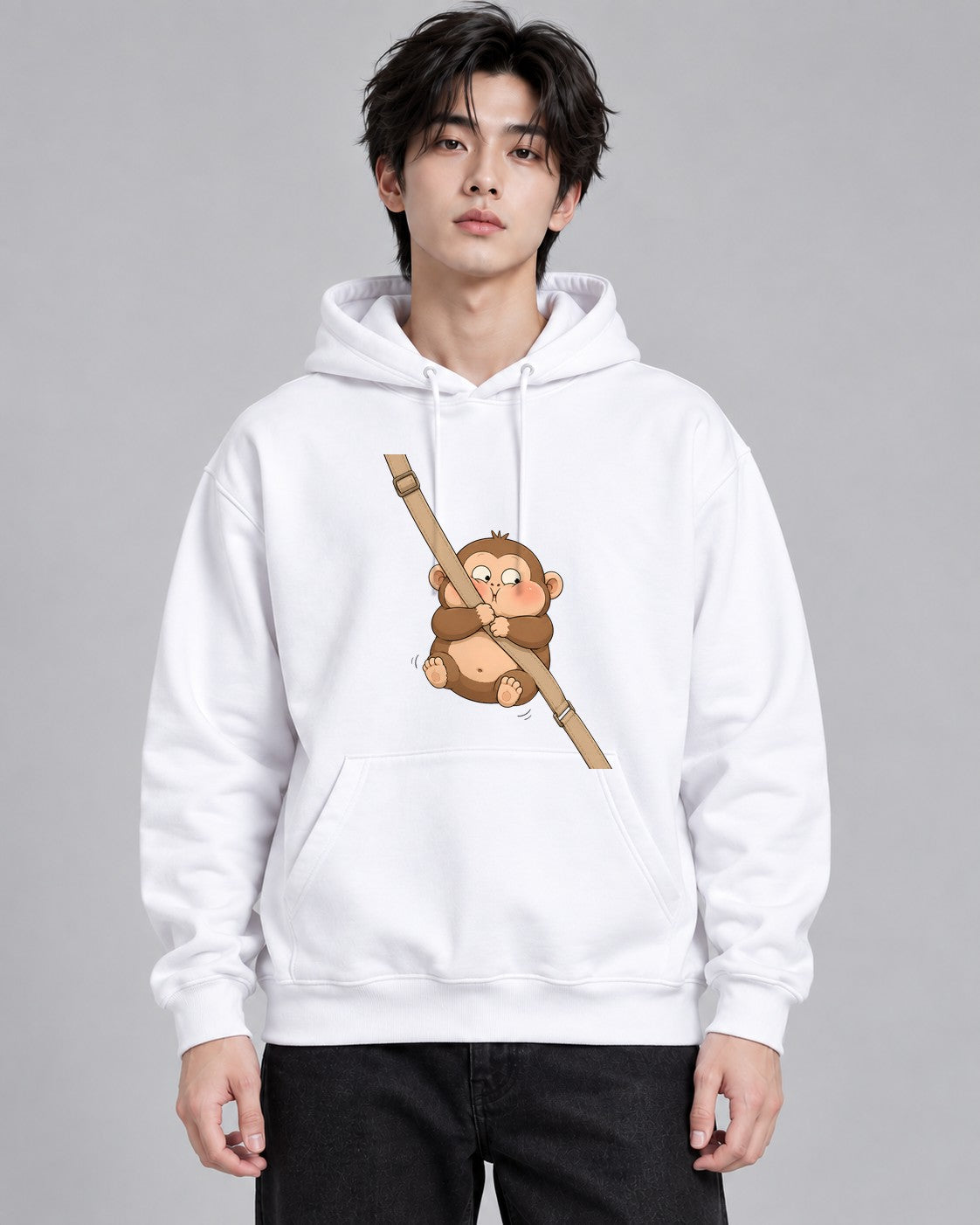 Swinging Monkey - White