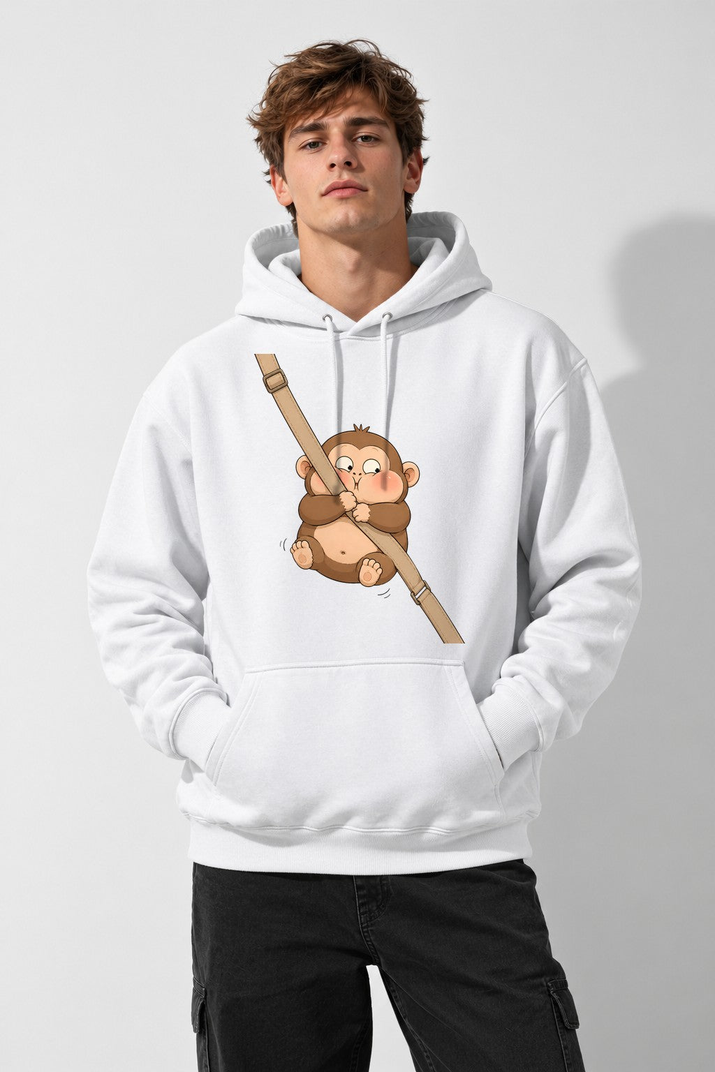 Swinging Monkey - White