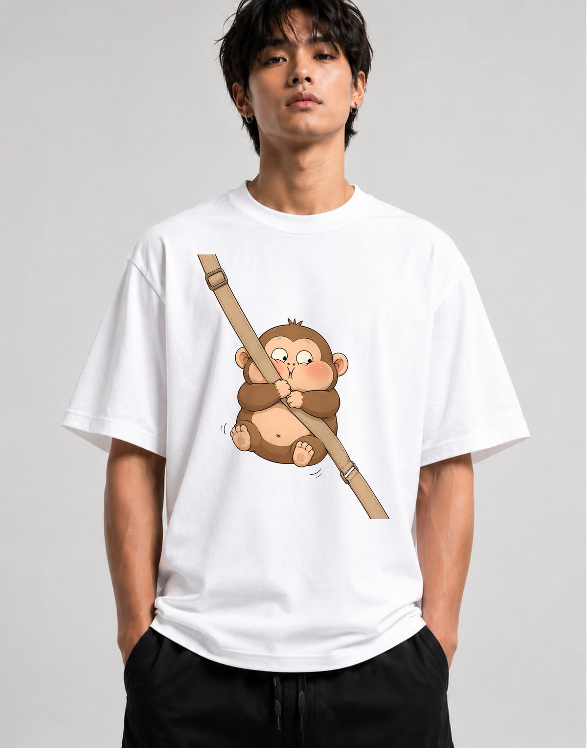 Swinging Monkey - White