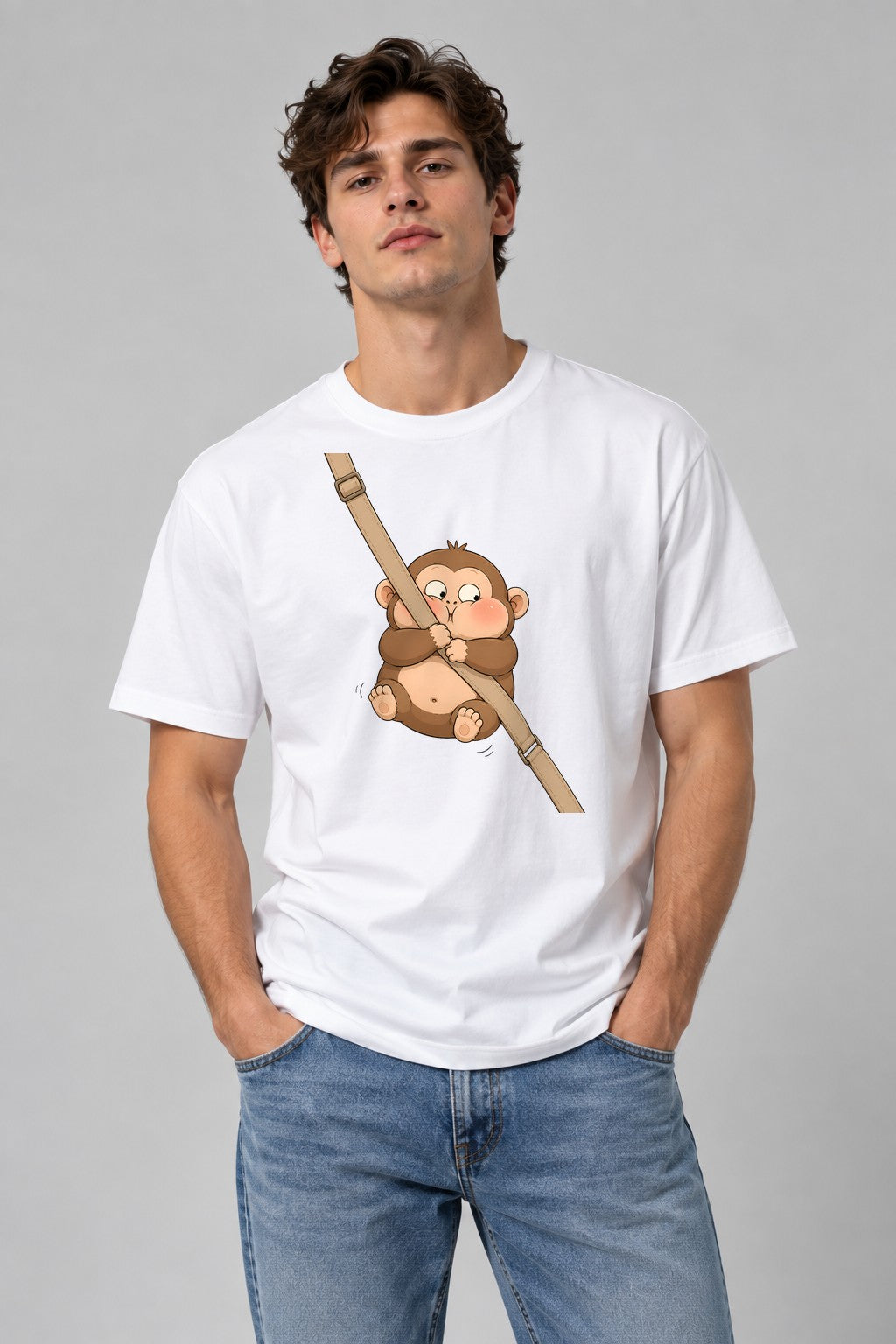 Swinging Monkey - White