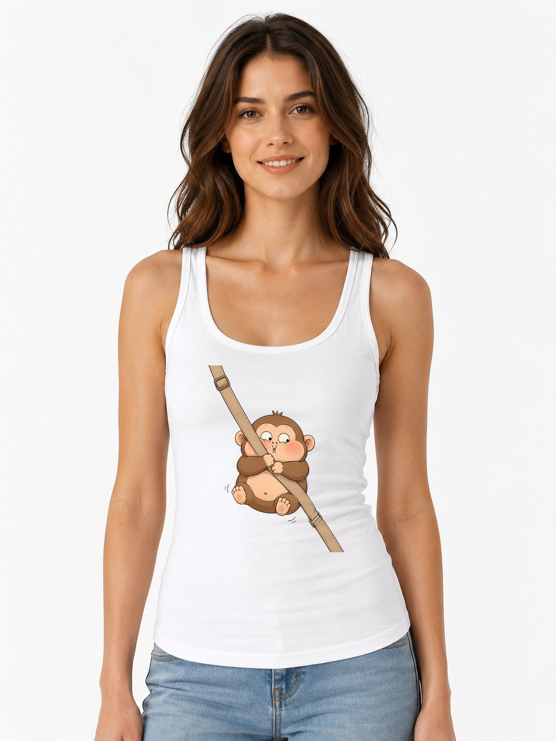Swinging Monkey - White