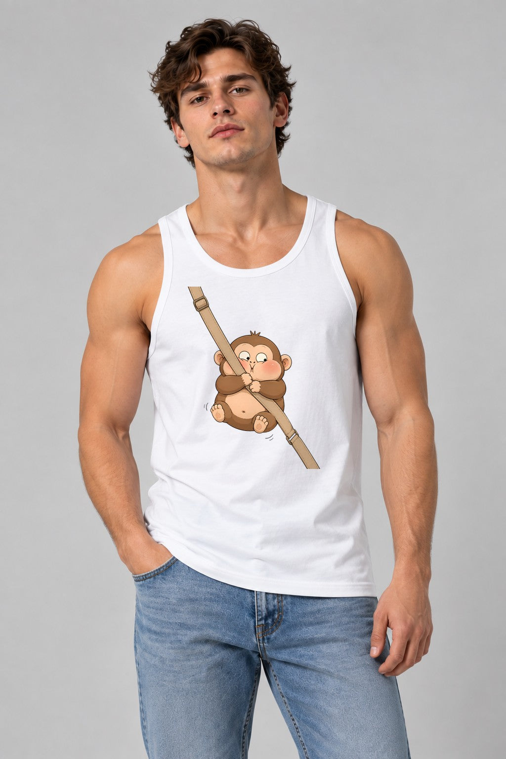 Swinging Monkey - White