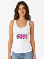 Synthesis Bubble Letters Graphic Tee - Pink Graffiti Style - White