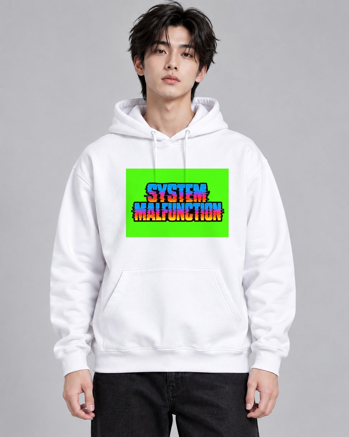 System Malfunction Glitch Retro Cybe - White