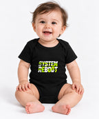 System Reboot Glitch Graphic Tee - Neon Cyberpunk Streetwear - Black