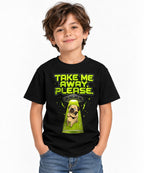 Take Me Away Please UFO Alien Pug Do - Black