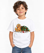 Tangled Christmas Dog - White
