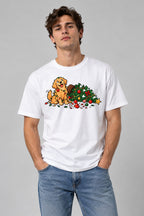 Tangled Christmas Dog - White
