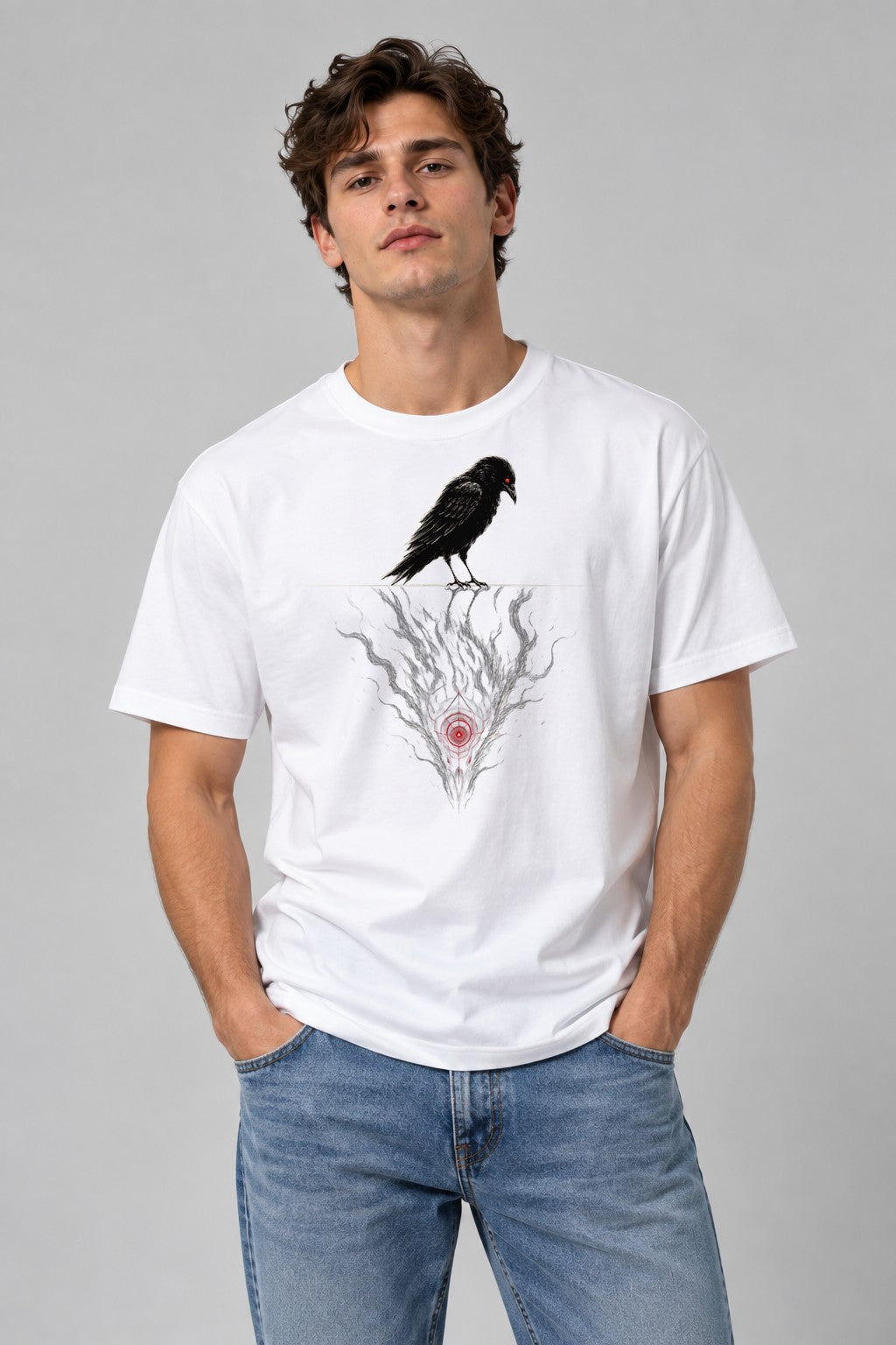 Targeted Crow - White