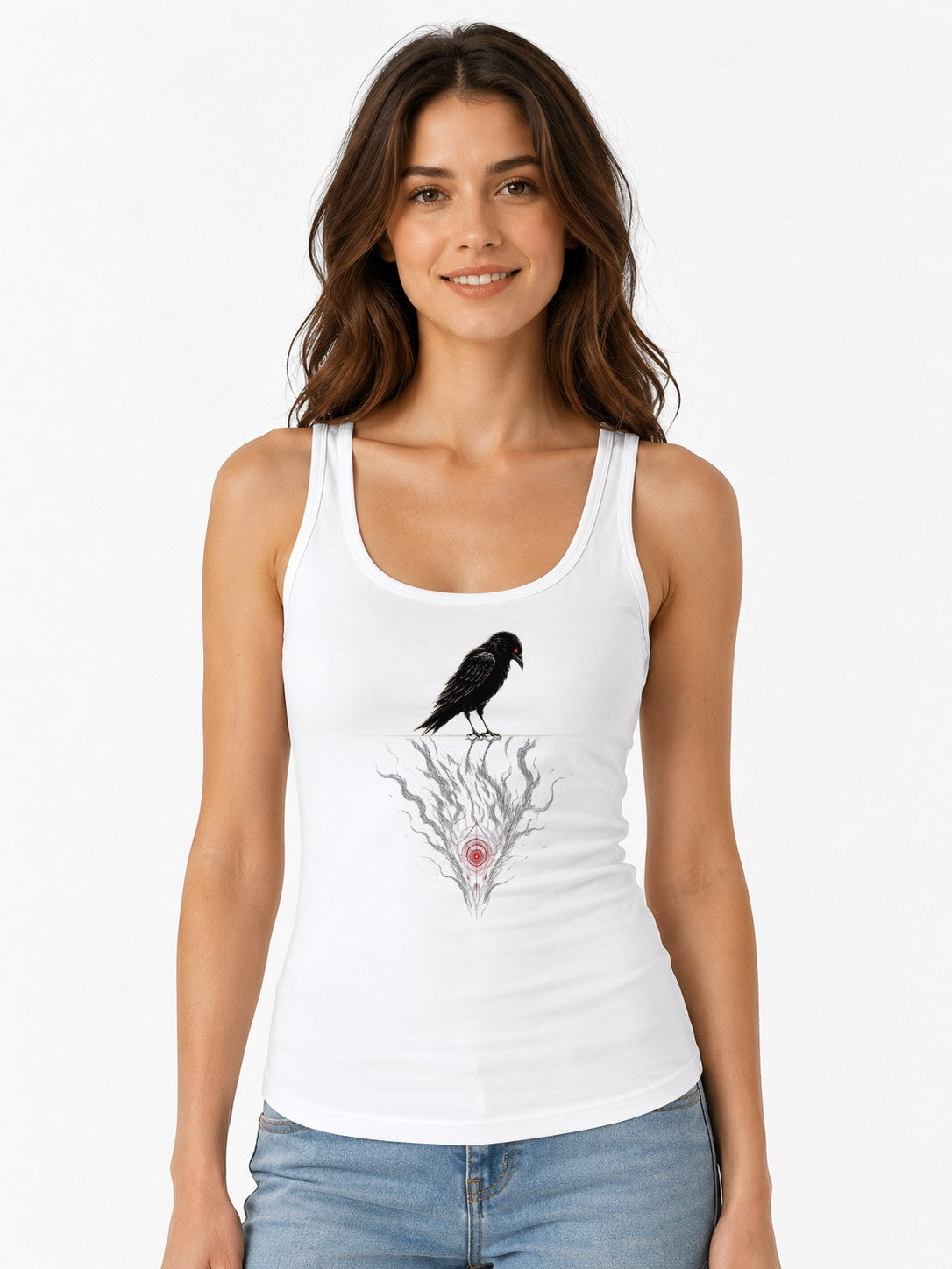 Targeted Crow - White