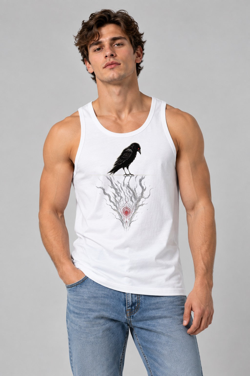 Targeted Crow - White