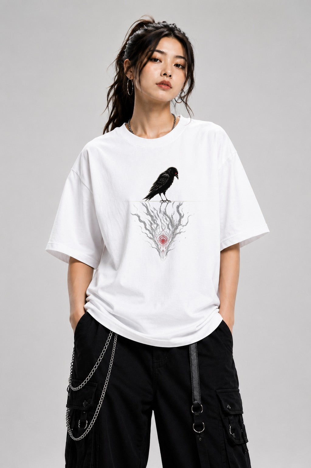 Targeted Crow - White