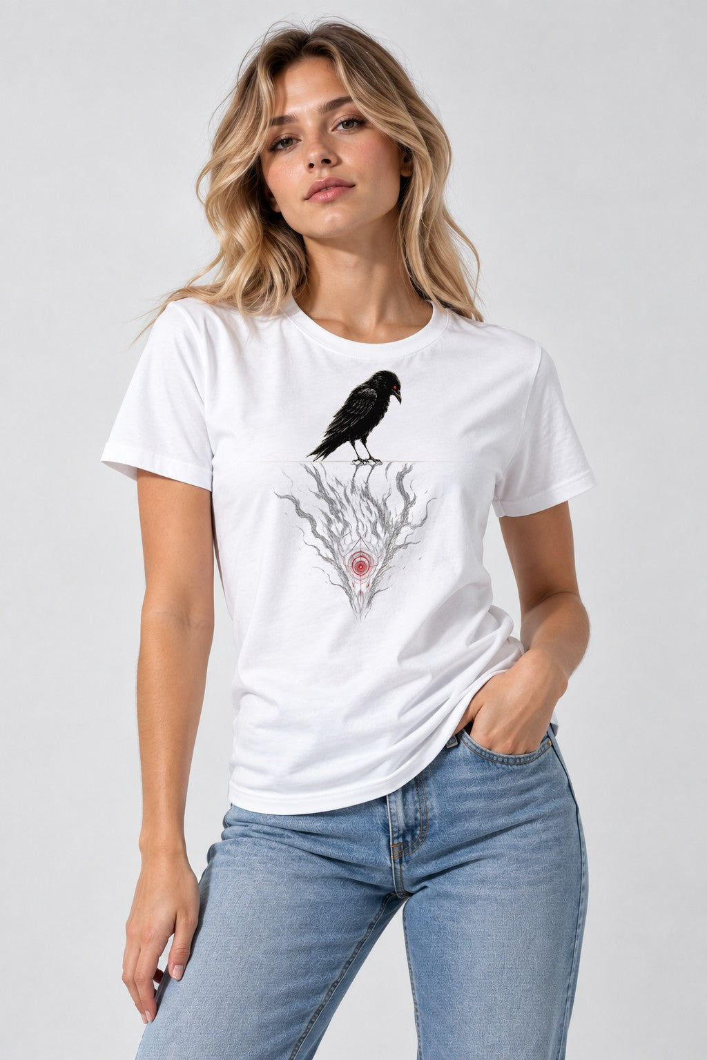 Targeted Crow - White
