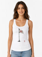 Tattered Target Flag - White