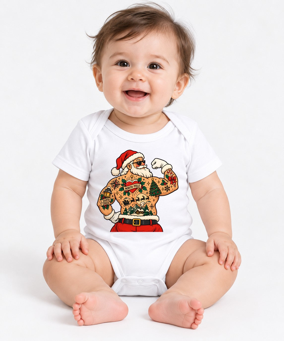 Tattooed Santa - White