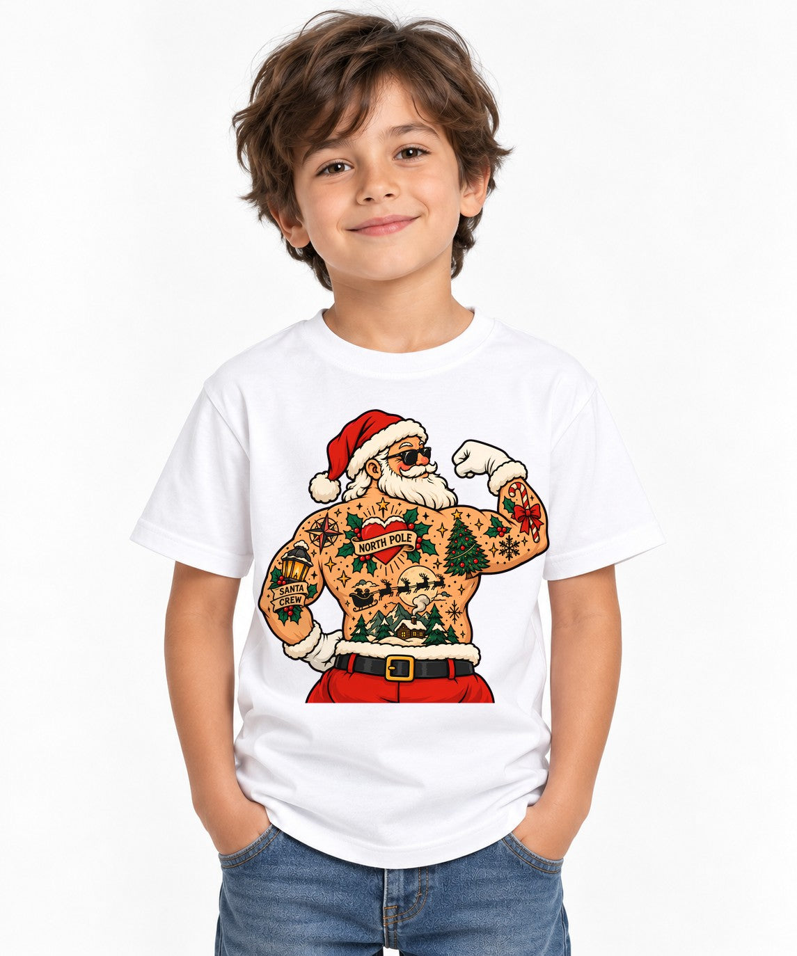 Tattooed Santa - White